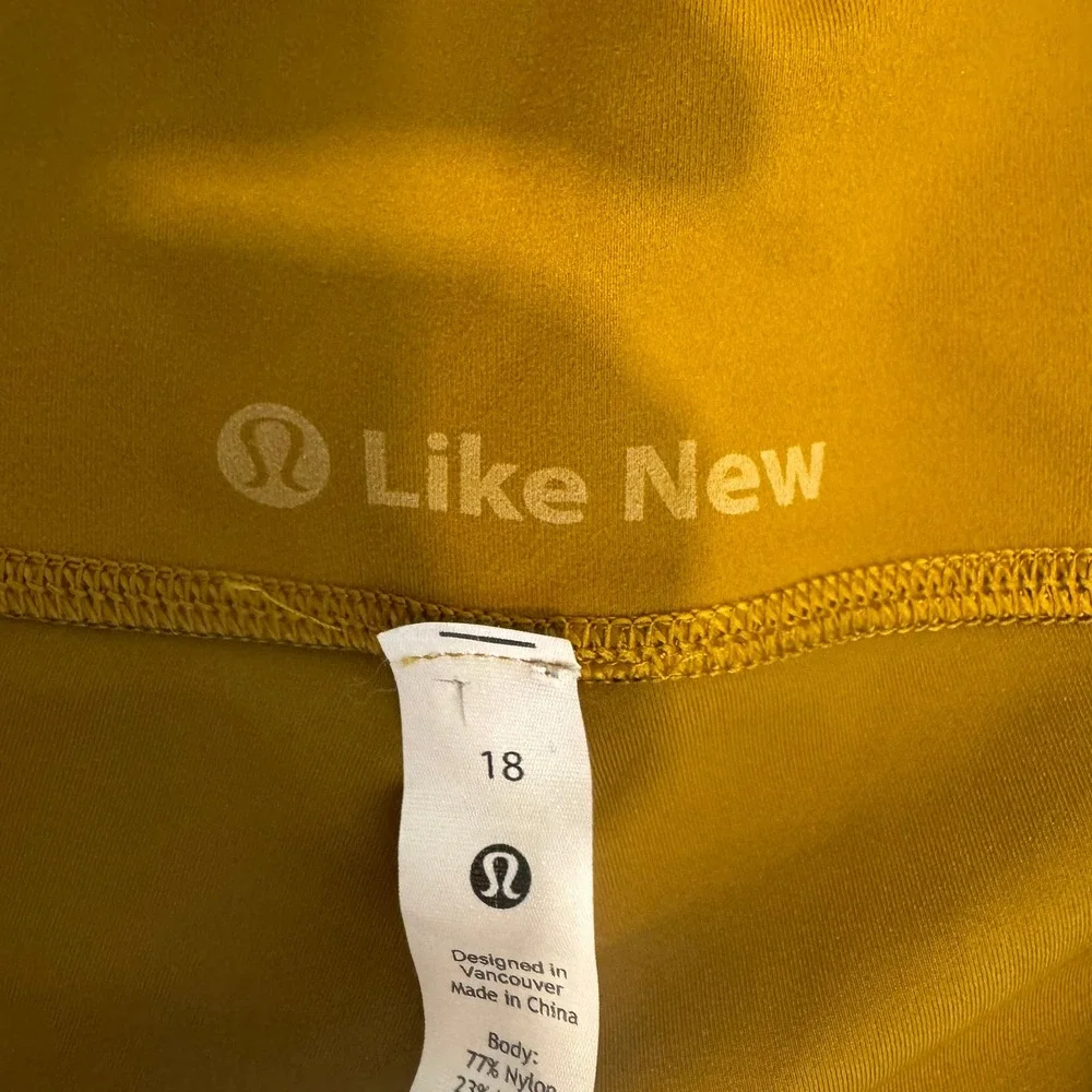 Lululemon Align High-Rise Pant 25 Gold Mustard Yellow Leggings Size 18